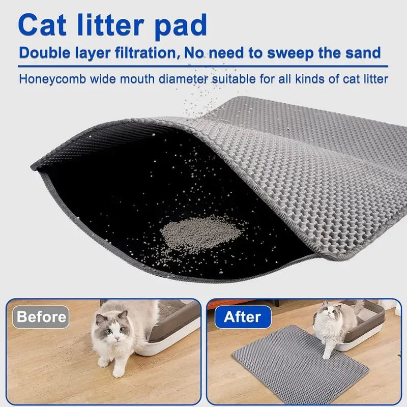 Cleo Cat Litter Mat | Non-Slip Waterproof Design, Large Size 3