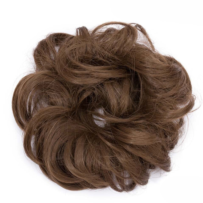 Cleo Women's Ponytail Extensions | Curly Messy Bun Style 10