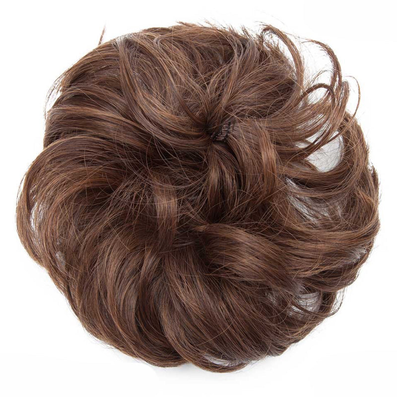 Cleo Women's Ponytail Extensions | Curly Messy Bun Style 16