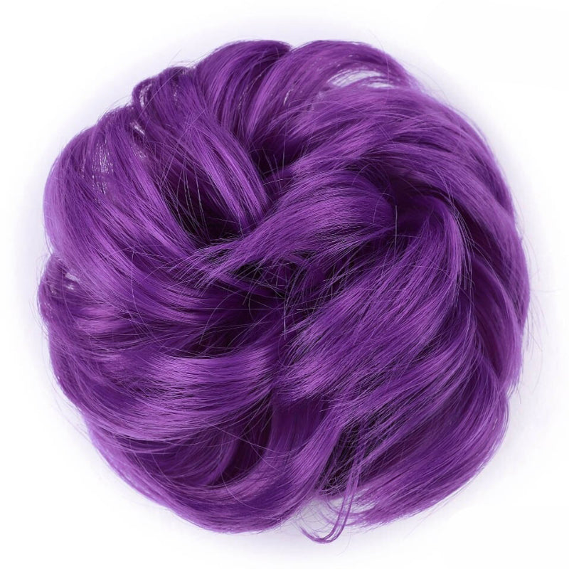 Cleo Women's Ponytail Extensions | Curly Messy Bun Style 34