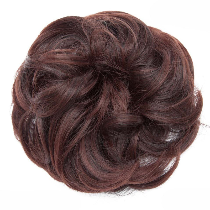 Cleo Women's Ponytail Extensions | Curly Messy Bun Style 45