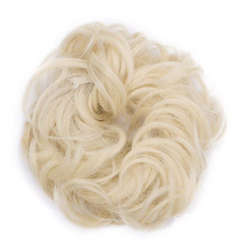 Cleo Women's Ponytail Extensions | Curly Messy Bun Style 7