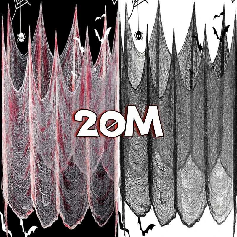 Creepy Halloween Gauze Cloth | Spooky Blood Design for Outdoor Decorations 0
