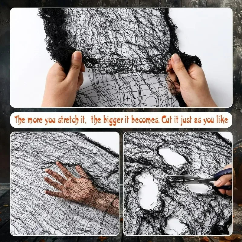 Creepy Halloween Gauze Cloth | Spooky Blood Design for Outdoor Decorations 5