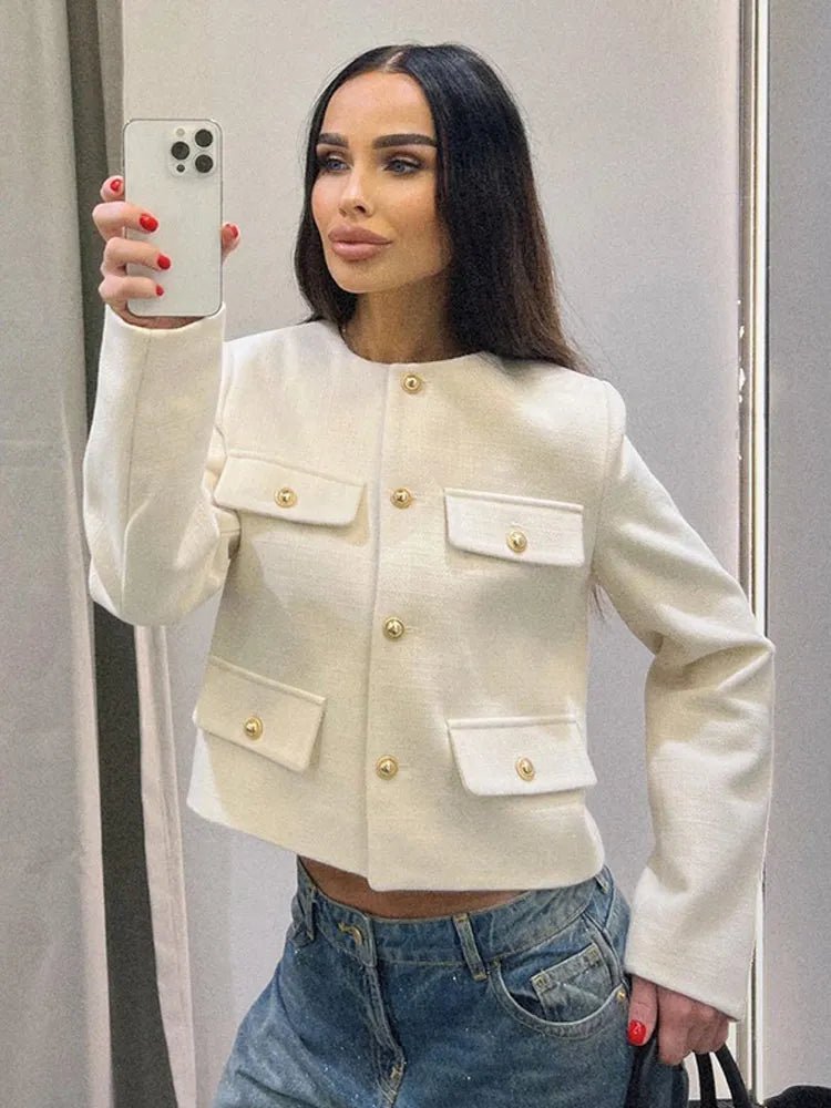 Evelyn Women's Black Blazer | Tailored Tweed Elegance 2