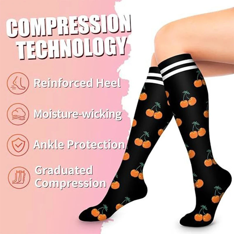 Flora Unisex Compression Stockings | Floral Design, Moderate Support 5