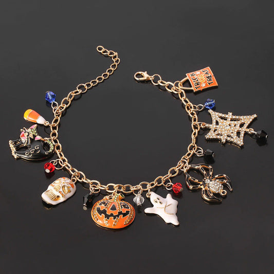 Funky Women's Charm Bracelet | Lightweight Metal with Multi-Design Charms 1