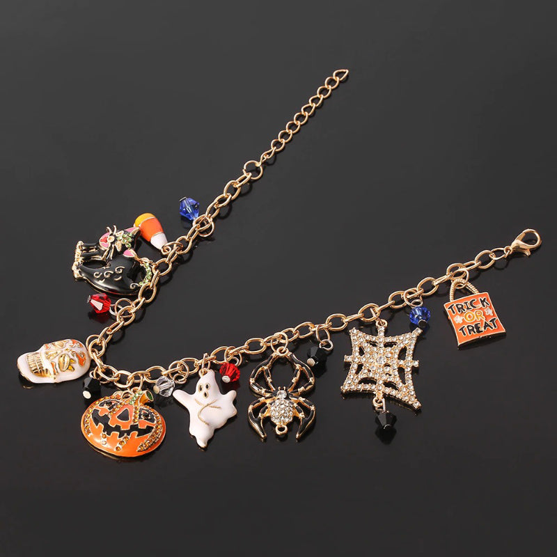 Funky Women's Charm Bracelet | Lightweight Metal with Multi-Design Charms 3
