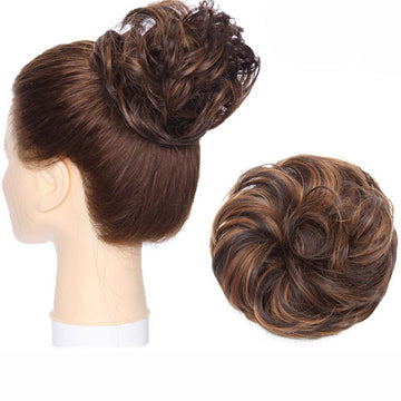 Fuzzy Women's Hair Scrunchy | High-Temperature Fiber, Effortless Bun Accessory 0