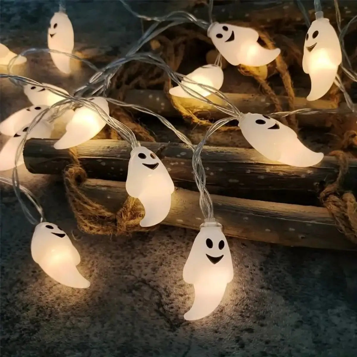 Glimmer Halloween Outdoor String Lights | Battery Powered, Waterproof, 10 Bright Lights 2