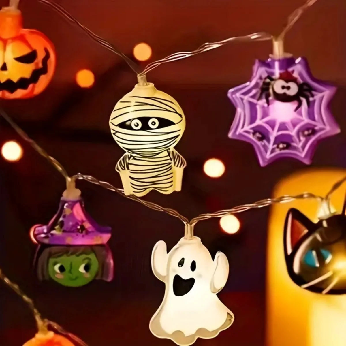 Glimmer Halloween Party Lights | Battery Powered LED, Spooky Shapes 3
