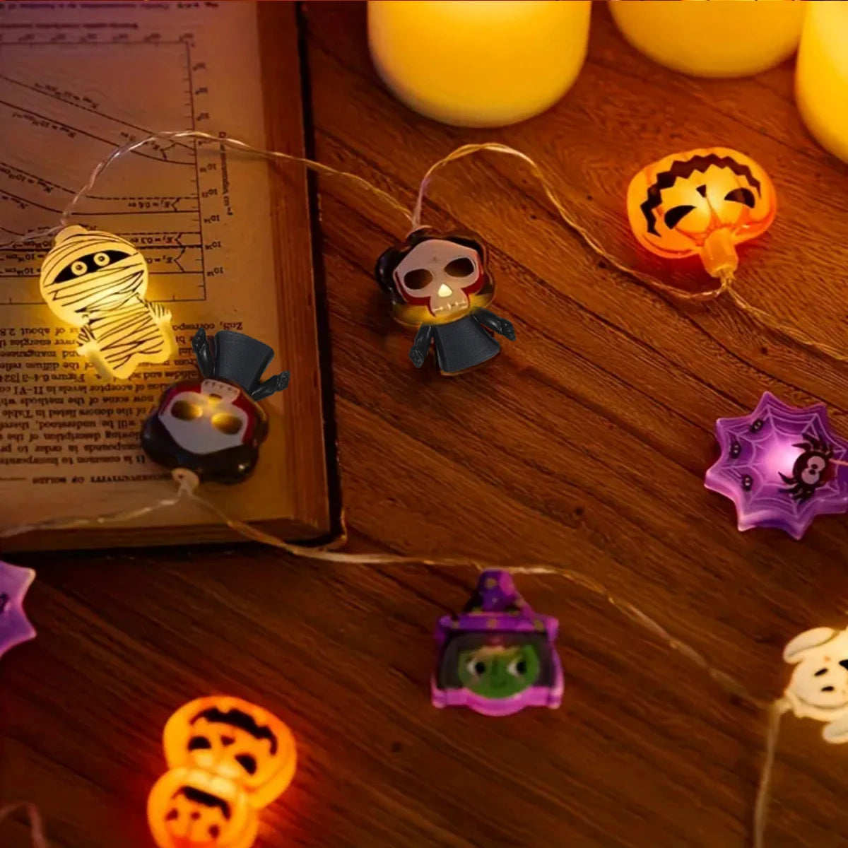 Glimmer Halloween Party Lights | Battery Powered LED, Spooky Shapes 4
