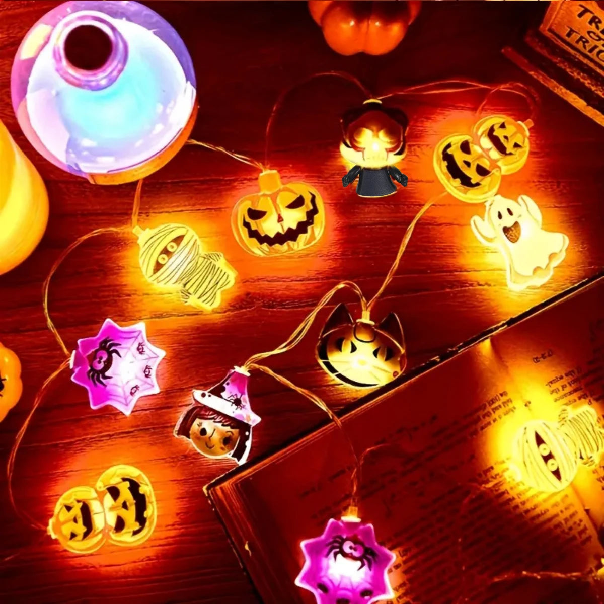 Glimmer Halloween Party Lights | Battery Powered LED, Spooky Shapes 5