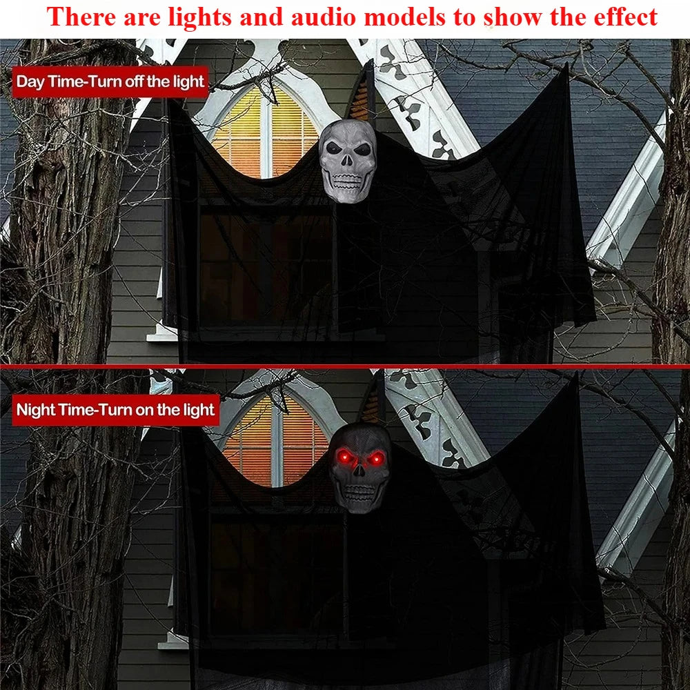 Gory Ghost Halloween Decorations | Sound & Light Effects, Indoor & Outdoor Use 3