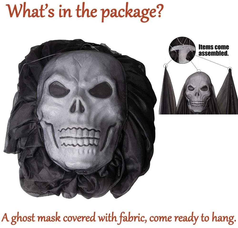 Gory Ghost Halloween Decorations | Sound & Light Effects, Indoor & Outdoor Use 6