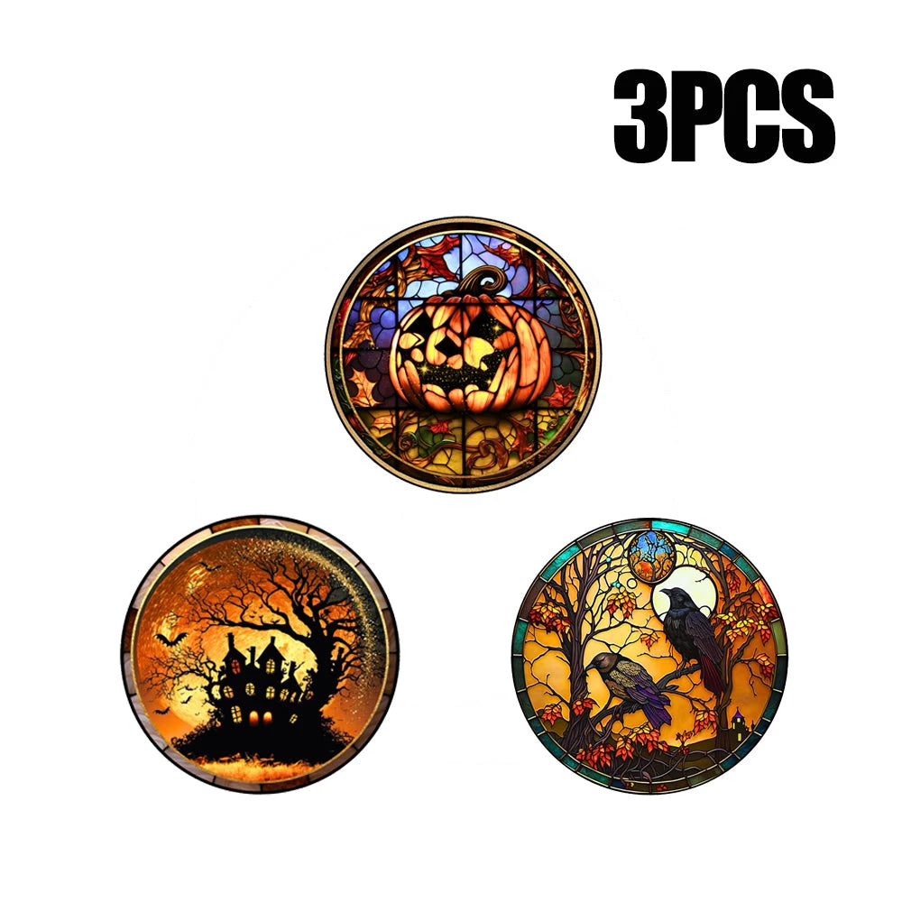 Haunted Cat Glass Stickers | Removable PVC, Halloween Decor 14