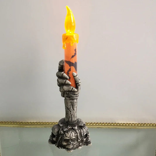 Haunted Pumpkin Candles | LED Skull Design, Halloween Decor 1