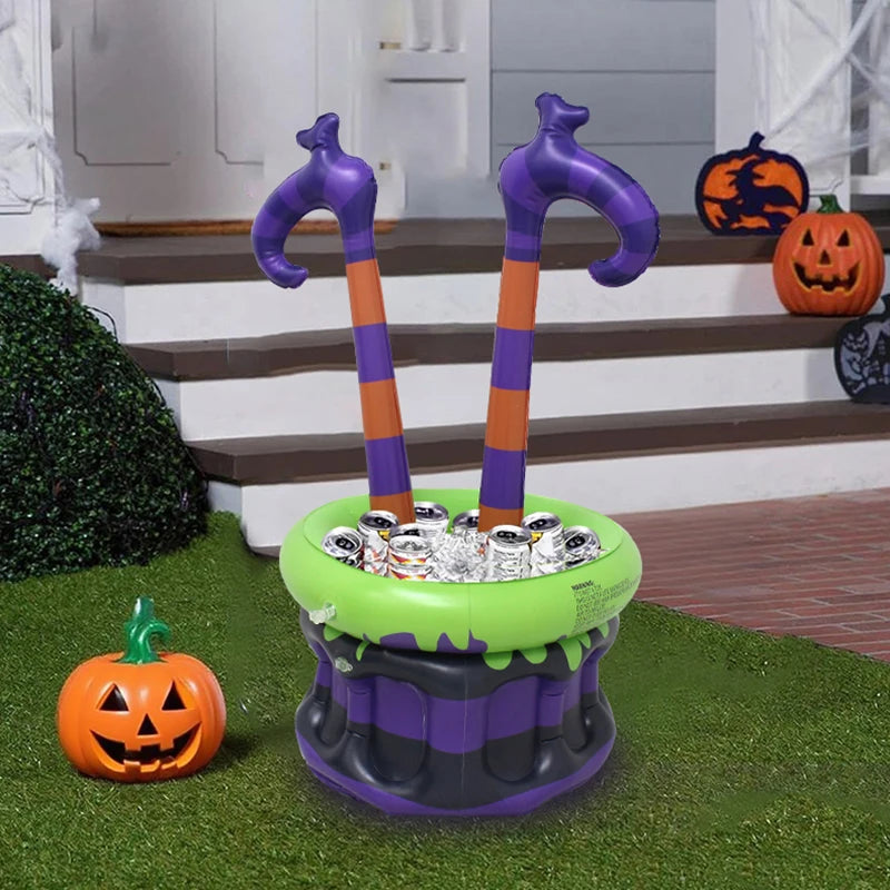 Holly Inflatable Ice Bucket | PVC Witch's Cauldron Design for Outdoor Parties 1