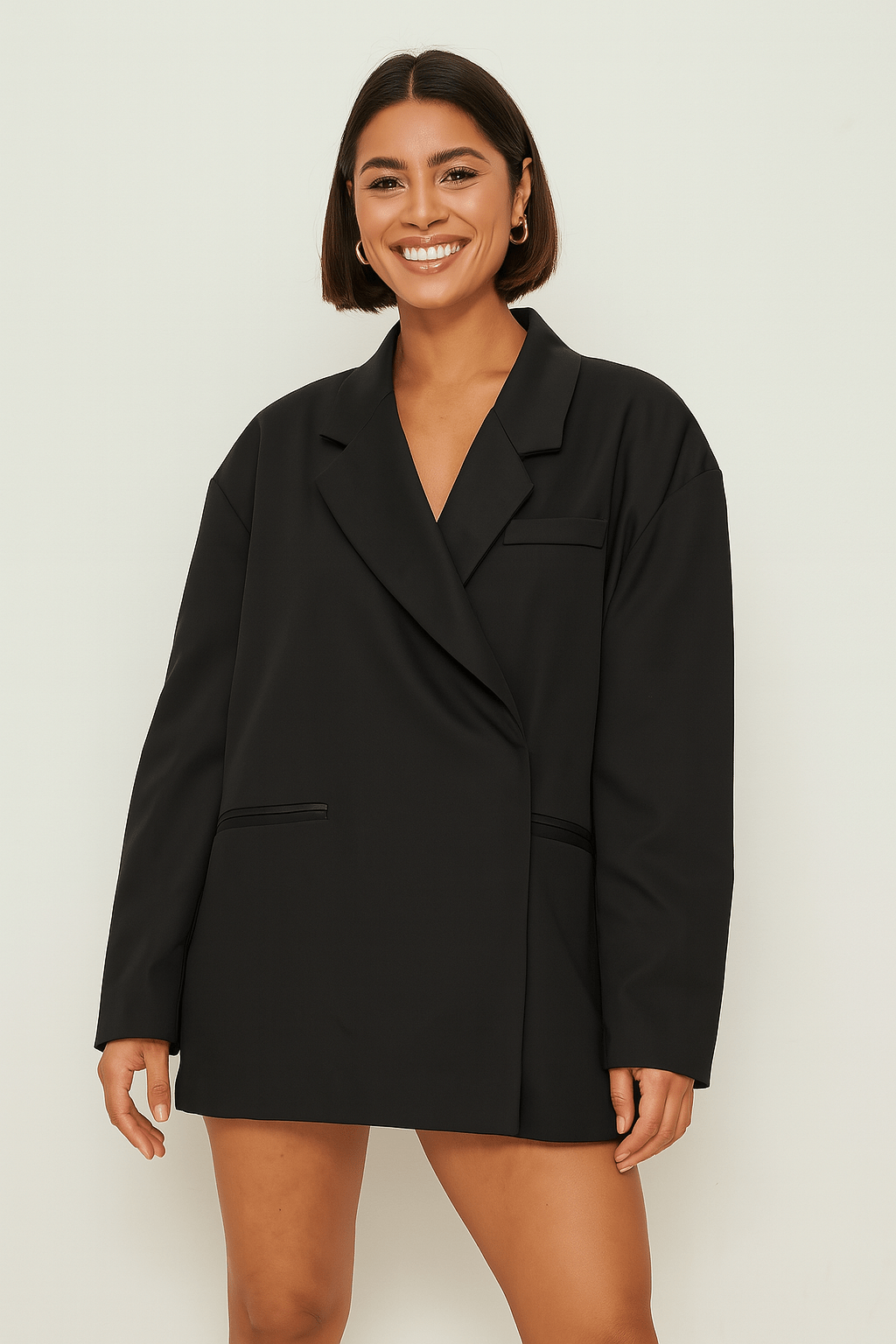 Ivy Women's Oversized Blazer | Structured Fabric, Minimalist Design 4