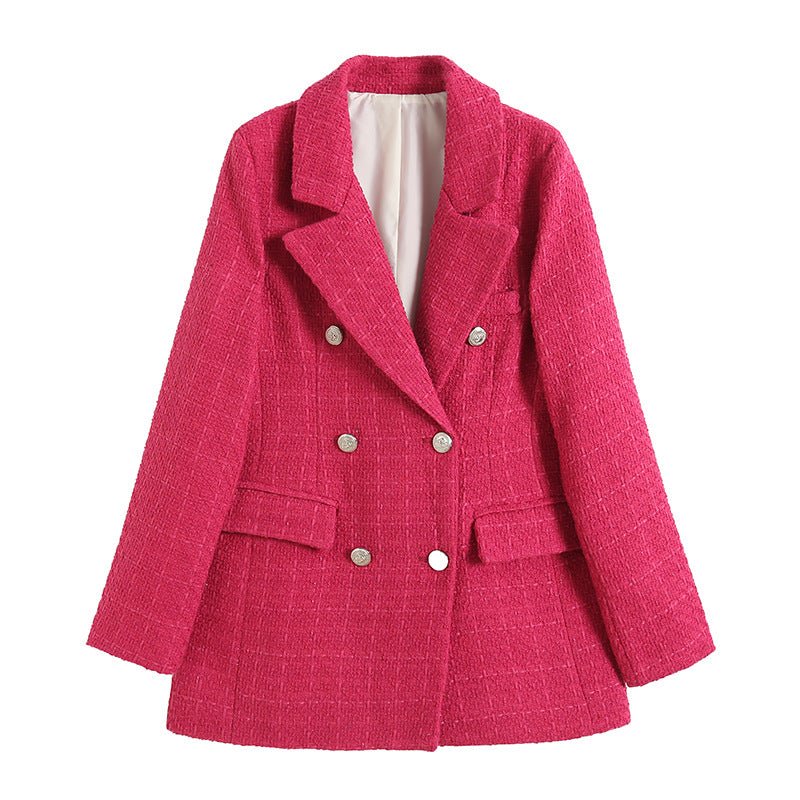 Kira Women's Tweed Blazer | Structured Fit, Classic Elegance 4