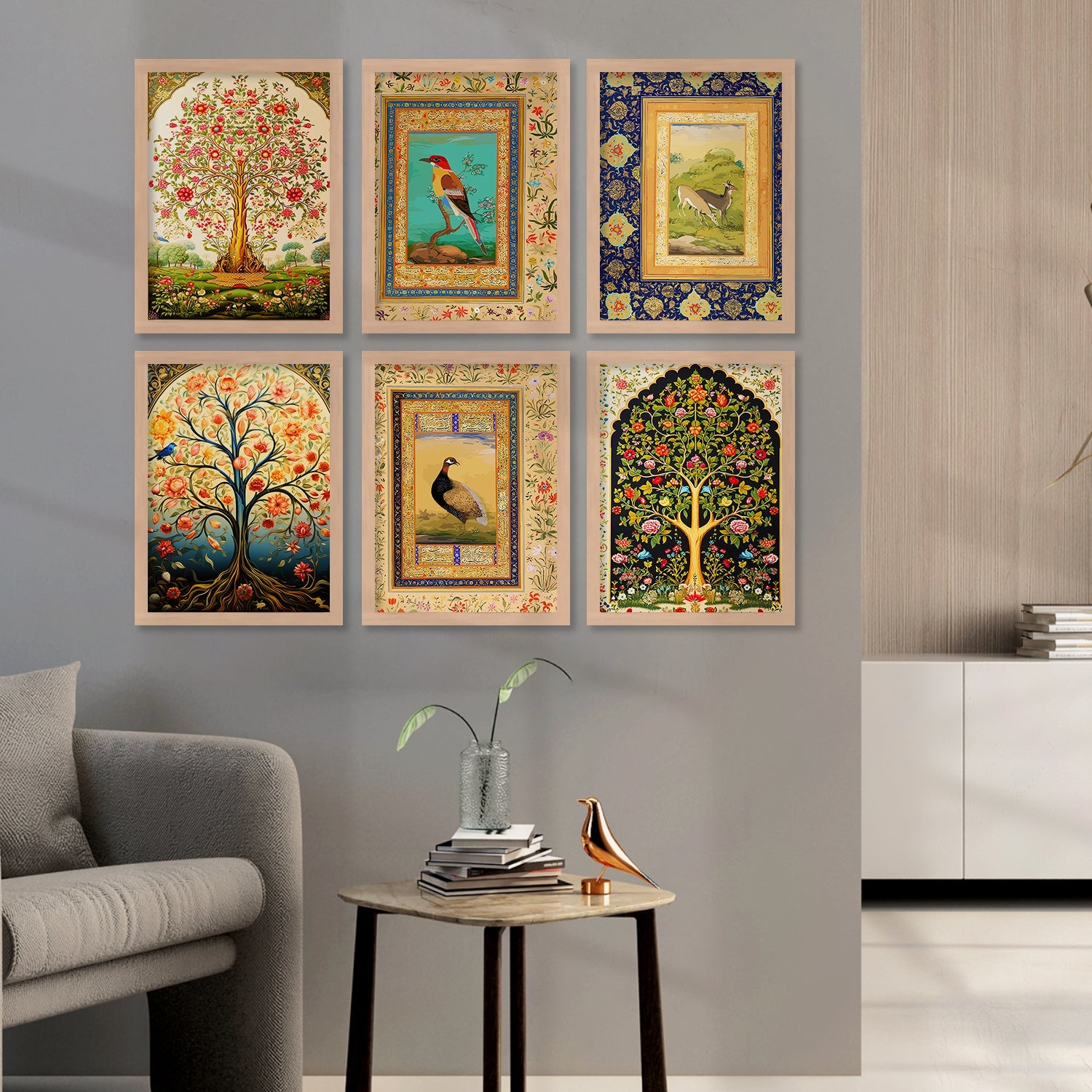 Madhubani Art Framed Posters Set | Traditional Indian Wall Art Decor 2