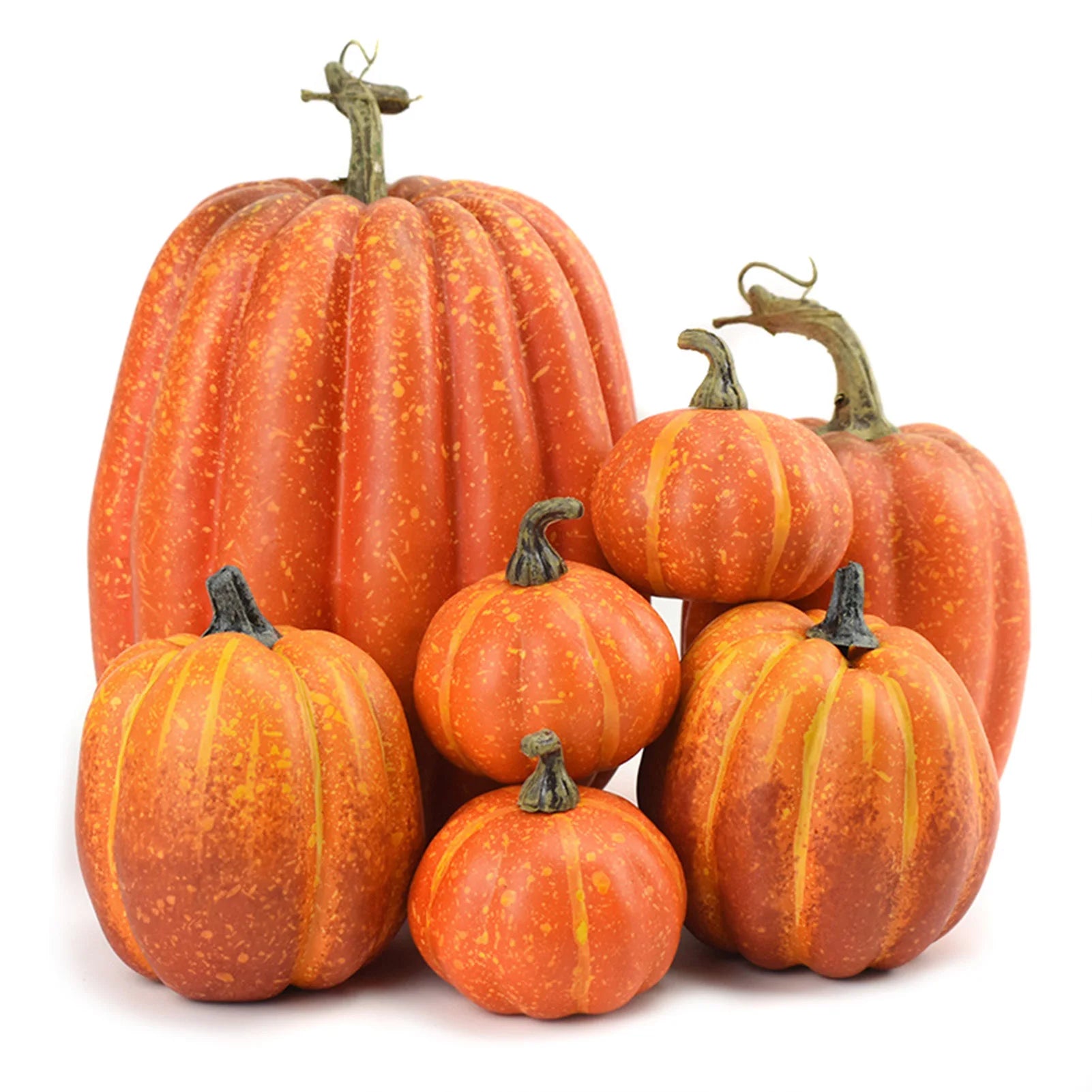 Misty Mini Faux Pumpkin Set | Realistic Foam Decor for Halloween and Autumn 6