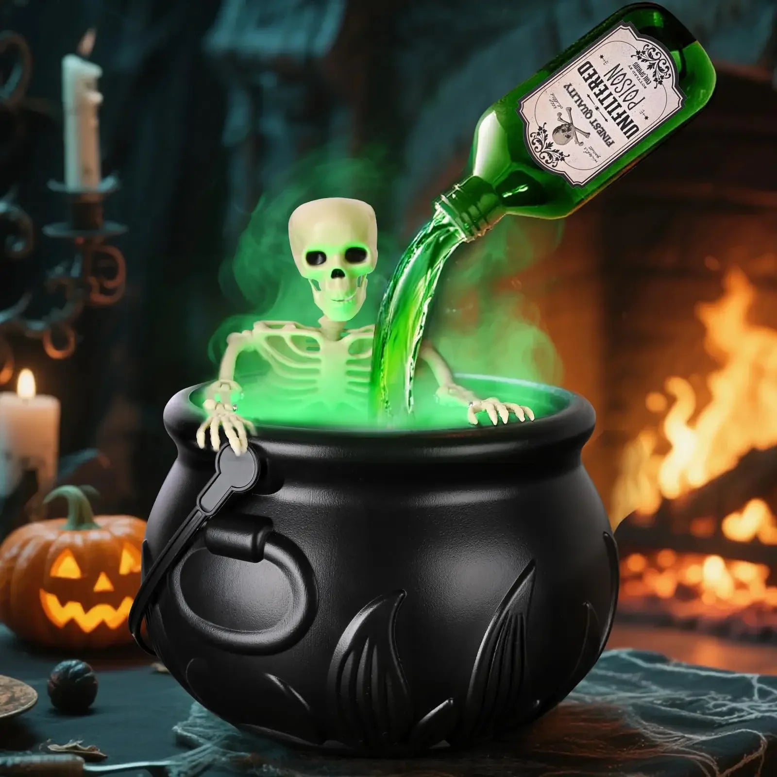 Misty Witch's Cauldron Fog Maker | Spooky Halloween Decoration, USB Powered 0