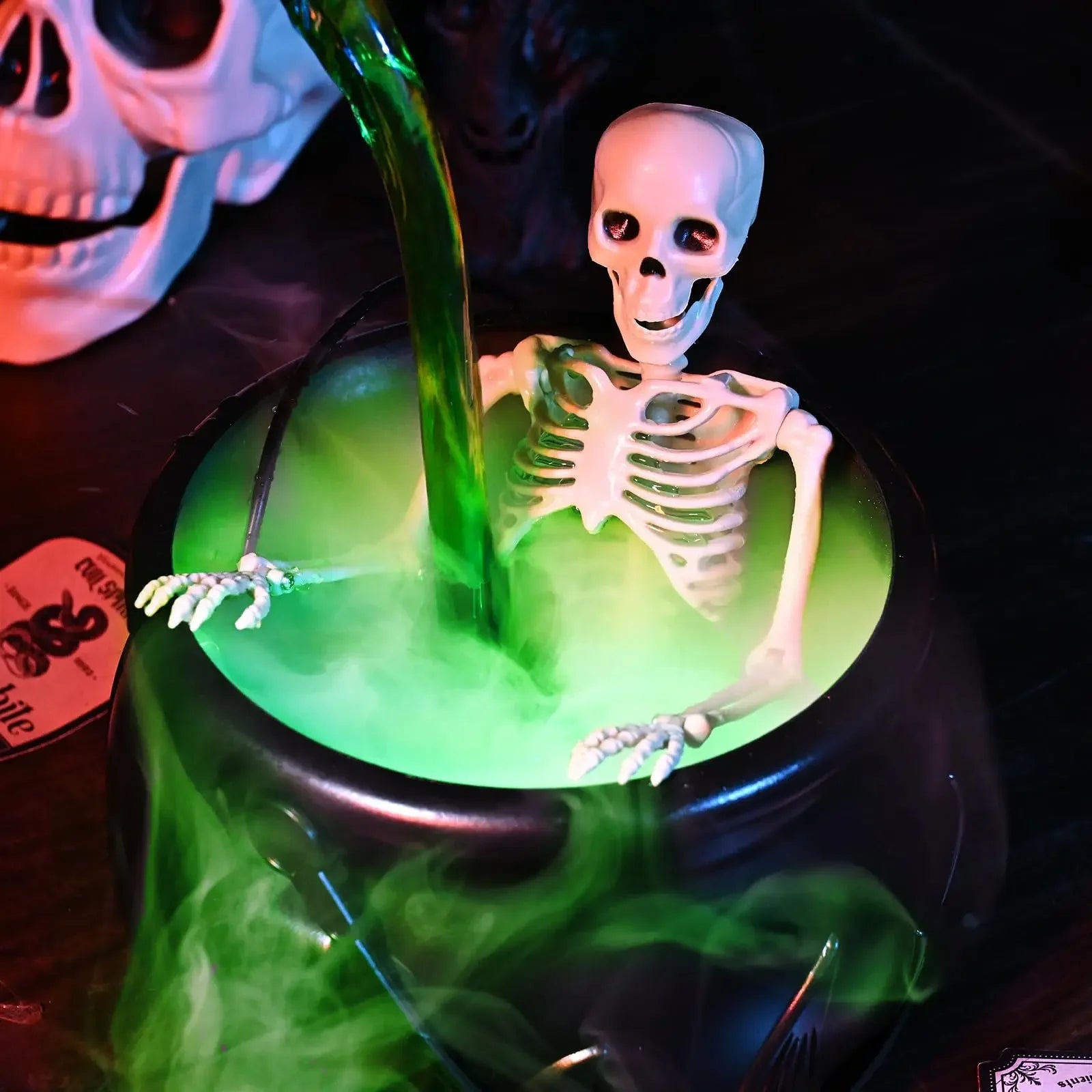 Misty Witch's Cauldron Fog Maker | Spooky Halloween Decoration, USB Powered 4