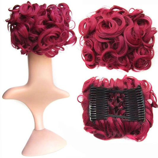 Misty Women's Hair Bun Extensions | High-Temperature Fiber, Curly 0