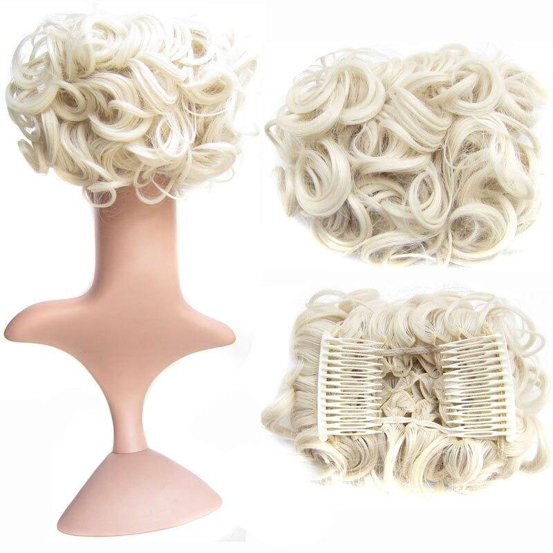 Misty Women's Hair Bun Extensions | High-Temperature Fiber, Curly 10