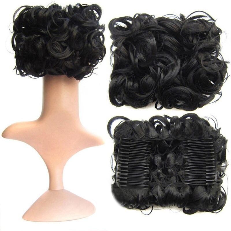 Misty Women's Hair Bun Extensions | High-Temperature Fiber, Curly 13