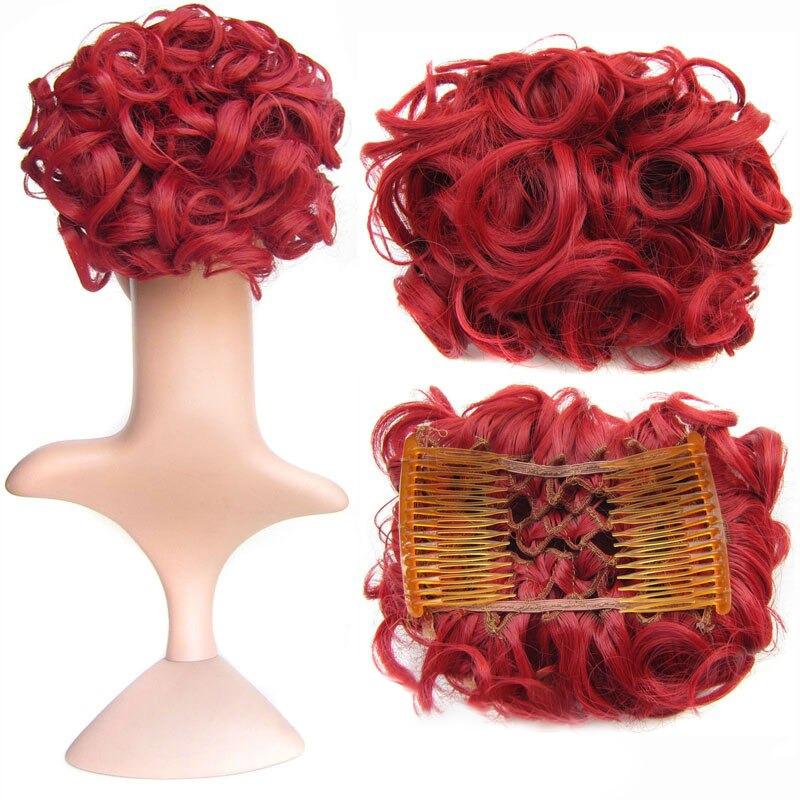 Misty Women's Hair Bun Extensions | High-Temperature Fiber, Curly 29