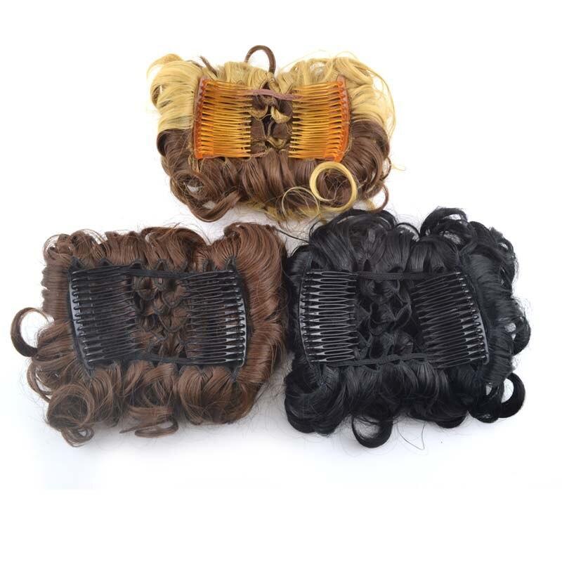 Misty Women's Hair Bun Extensions | High-Temperature Fiber, Curly 3