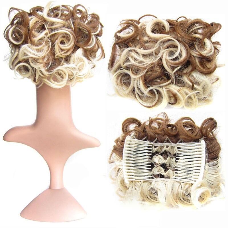 Misty Women's Hair Bun Extensions | High-Temperature Fiber, Curly 31