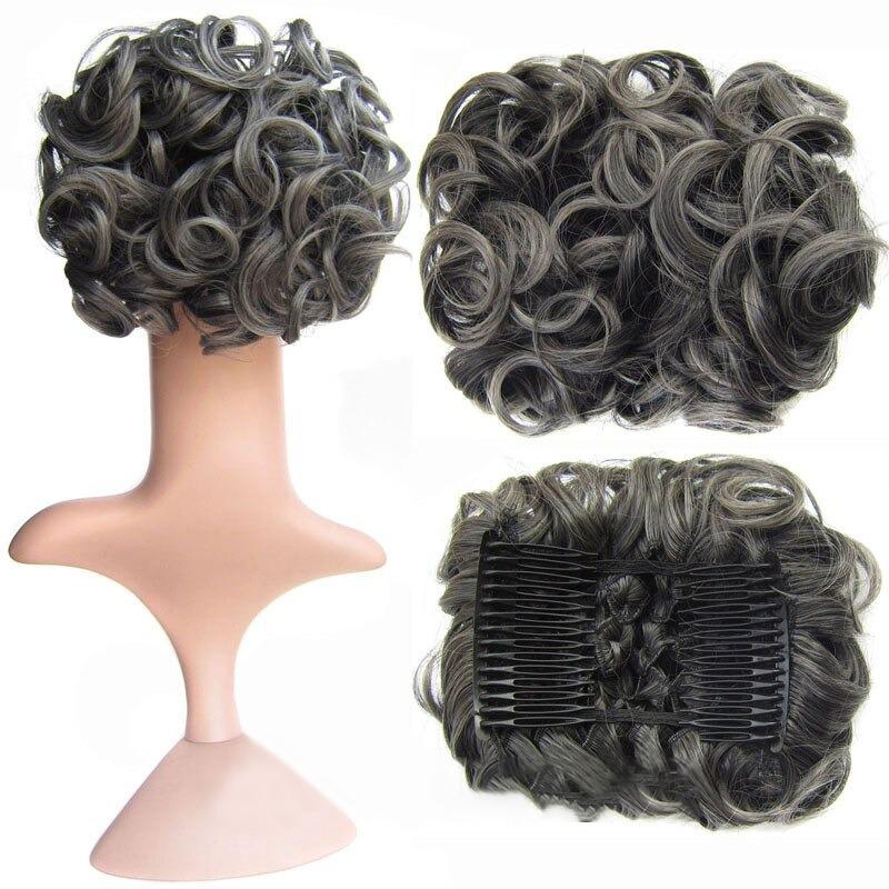 Misty Women's Hair Bun Extensions | High-Temperature Fiber, Curly 36