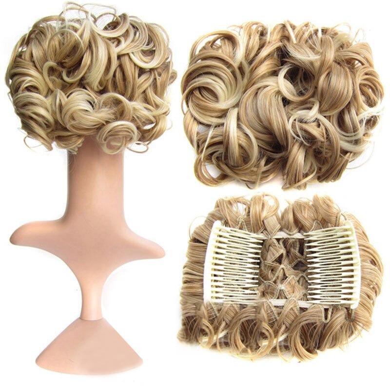 Misty Women's Hair Bun Extensions | High-Temperature Fiber, Curly 42
