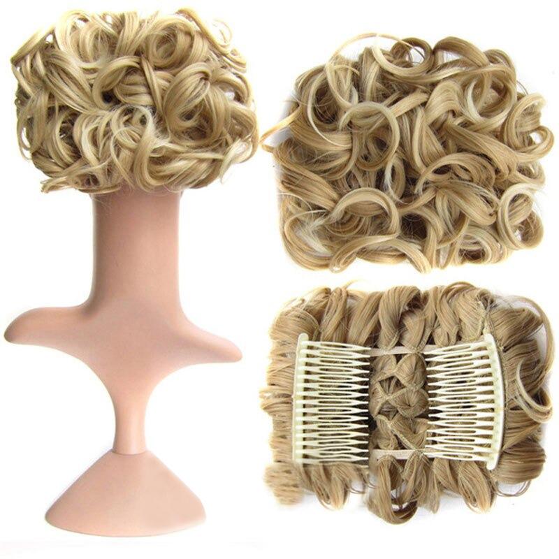 Misty Women's Hair Bun Extensions | High-Temperature Fiber, Curly 43