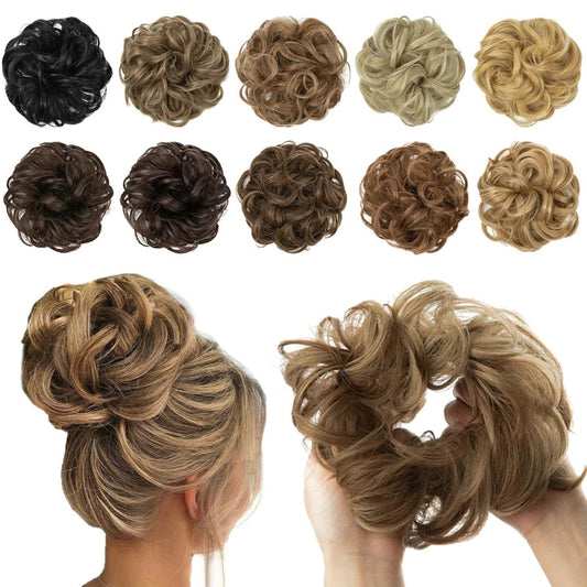 Misty Women's Hair Bun Extensions | High-Temperature Fiber, Effortless Volume 1
