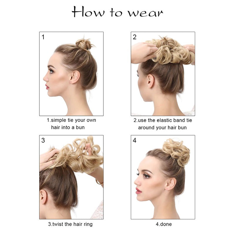 Misty Women's Hair Bun Extensions | High-Temperature Fiber, Effortless Volume 5