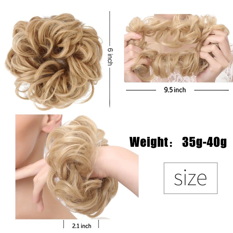 Misty Women's Hair Bun Scrunchie | High-Temperature Fiber, Lightweight & Durable 6