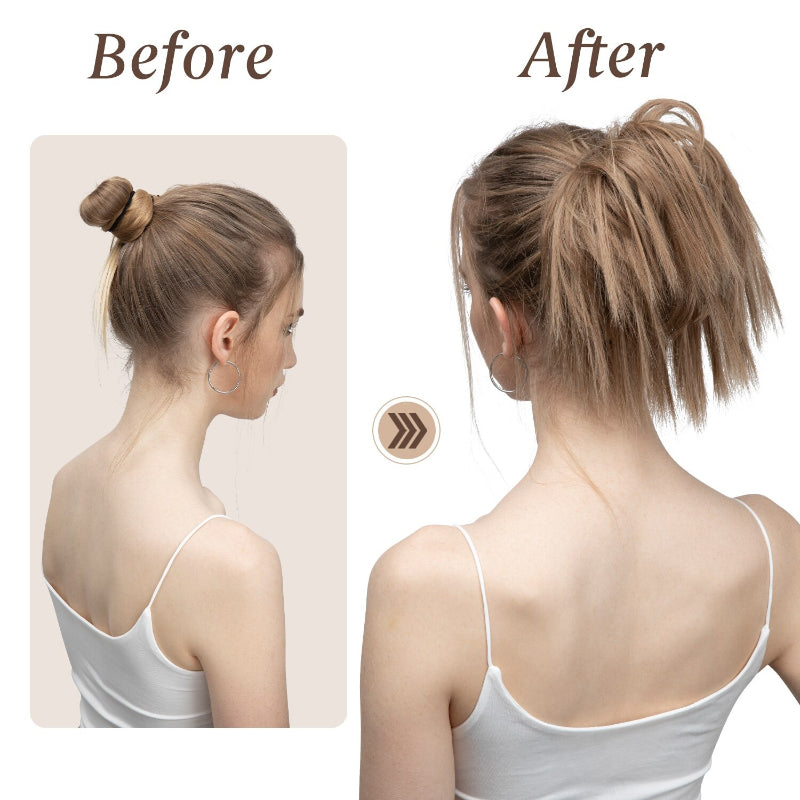 Misty Women's Hair Extensions | High-Temperature Fiber Bun 4