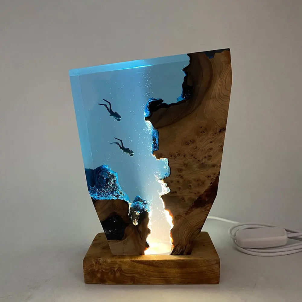 Sandy Diver Table Lamp | Unique Resin Design, Decorative Bedroom Light 2