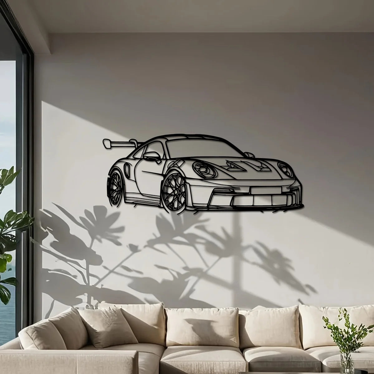 Sleek Iron Supercar Wall Art | Modern Decor for Car Enthusiasts 0