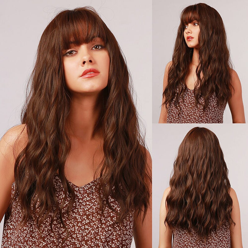 Sophie Women's Wavy Wig | Ombre Pink with Bangs 19