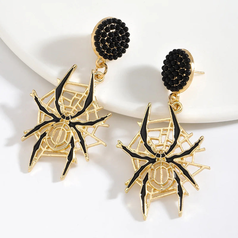 Sparky Women's Drop Earrings | Ghost and Pumpkin Design 10