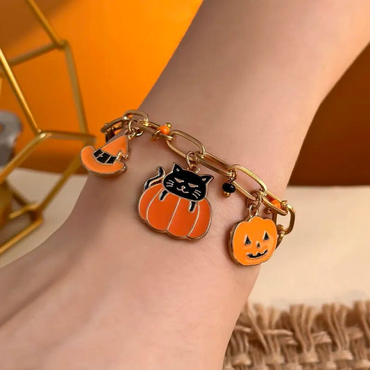 Tara Women's Bracelet | Halloween-Themed Multi-Charm, Adjustable Zinc Alloy 0
