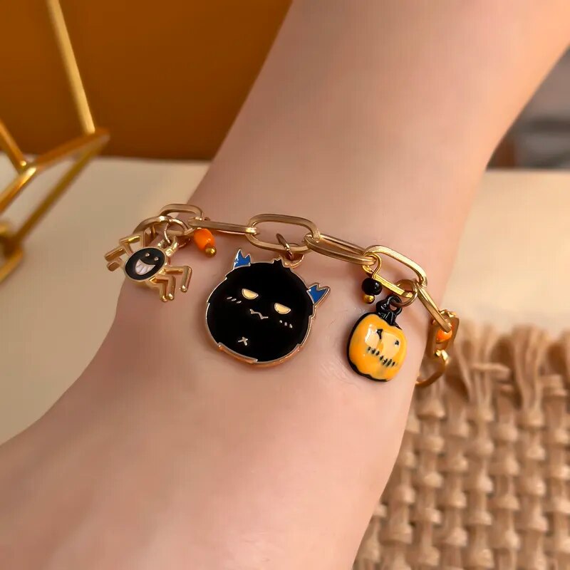 Tara Women's Bracelet | Halloween-Themed Multi-Charm, Adjustable Zinc Alloy 1