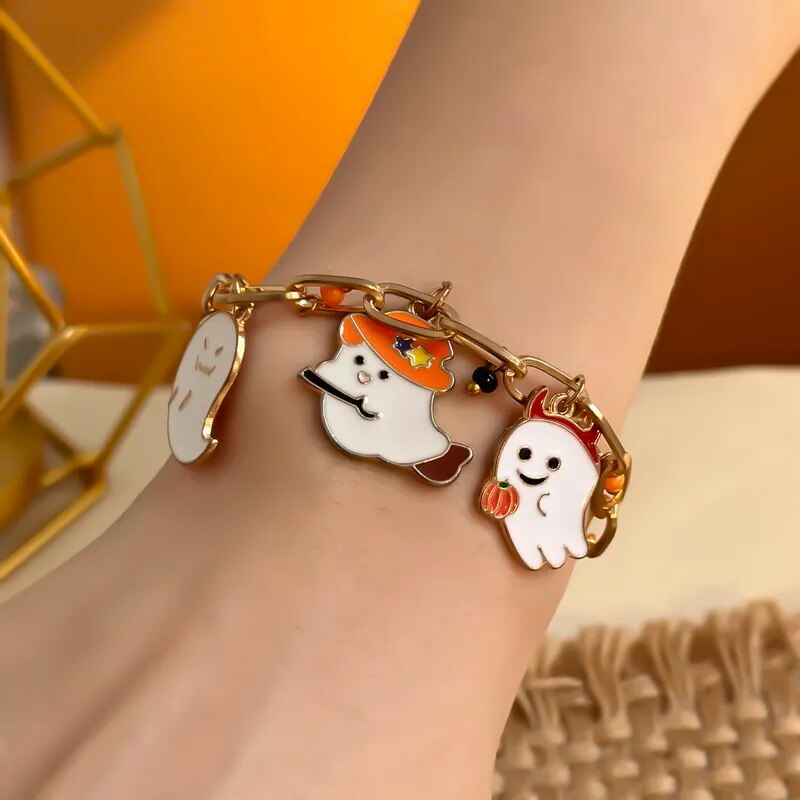 Tara Women's Bracelet | Halloween-Themed Multi-Charm, Adjustable Zinc Alloy 4