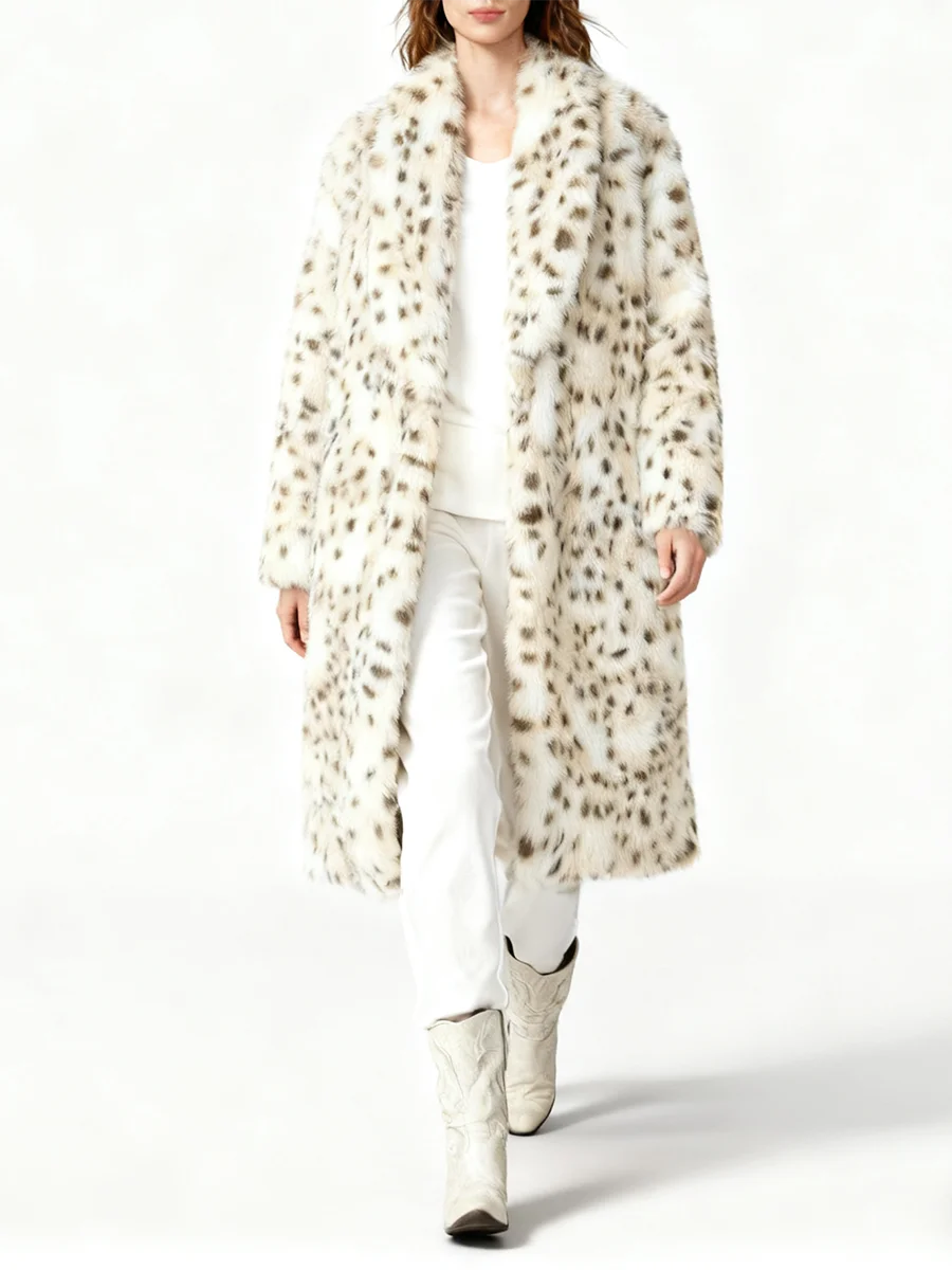 Tina Women's Faux Fur Coat | Colorful Leopard Print, Stylish Winter Layer 2