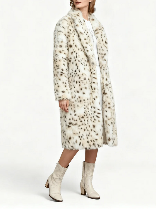 Tina Women's Faux Fur Coat | Colorful Leopard Print, Stylish Winter Layer 3